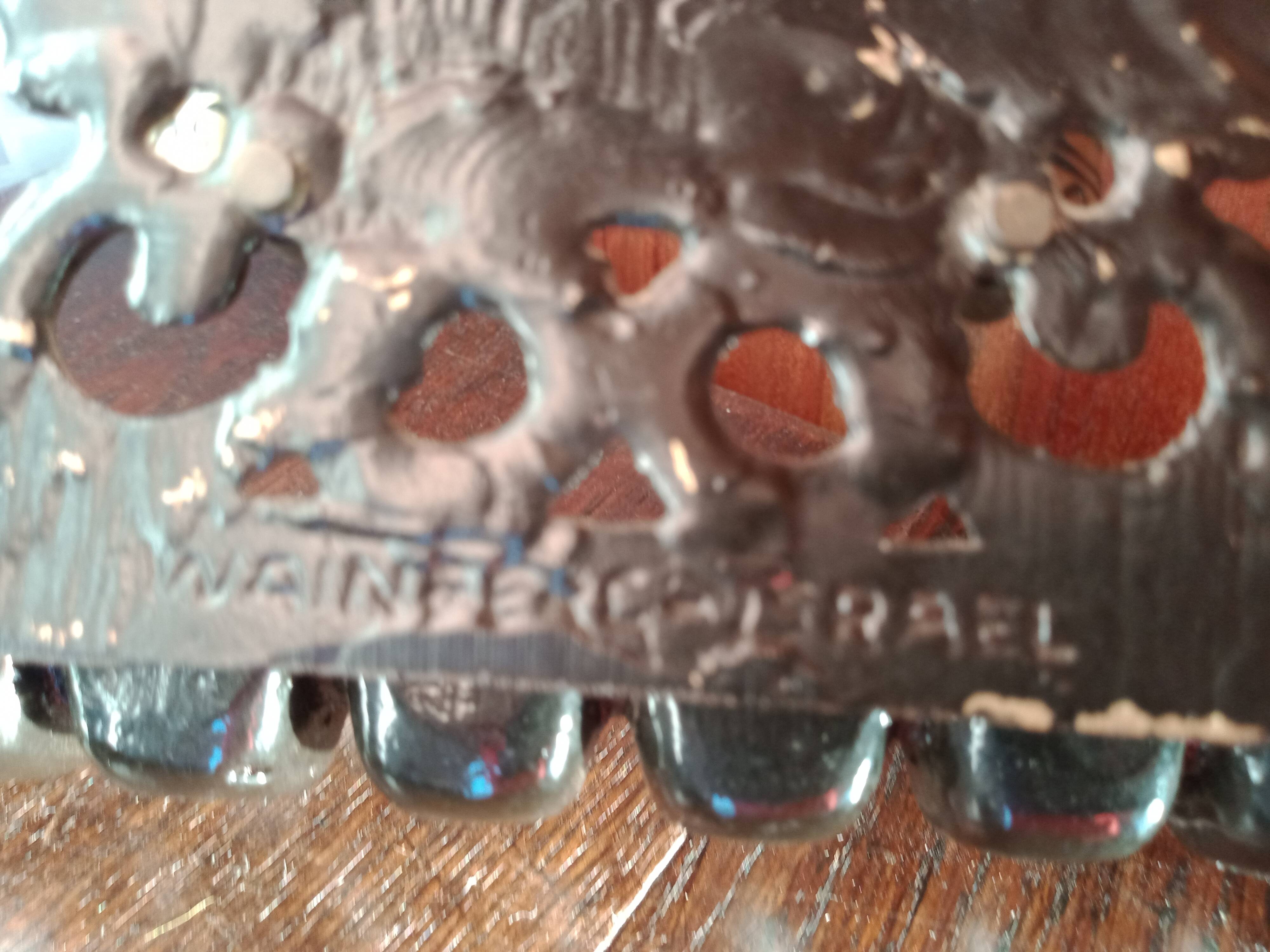 Menorah hanouka à huile bronze ajouré oiseau à couronne wainberg-israël