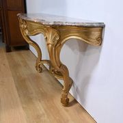 Important Wall Console in Gilded Wood, Louis XV style – Early 20th century