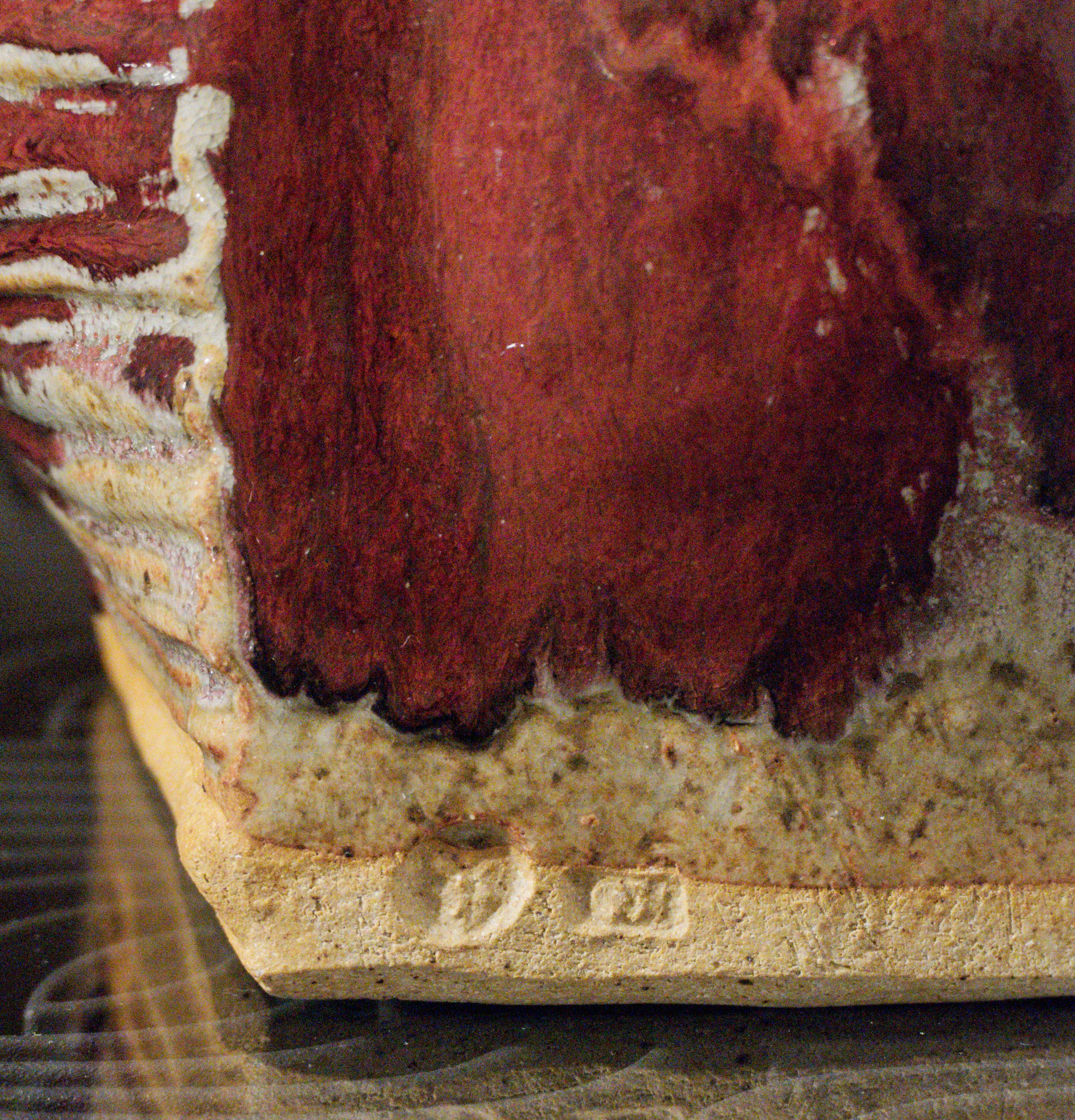 Vintage Swedish Gösta Grähs and Kerstin Hörnlund Oxblood Glaze Flask Vase