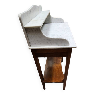 Old dressing table in wood and marble