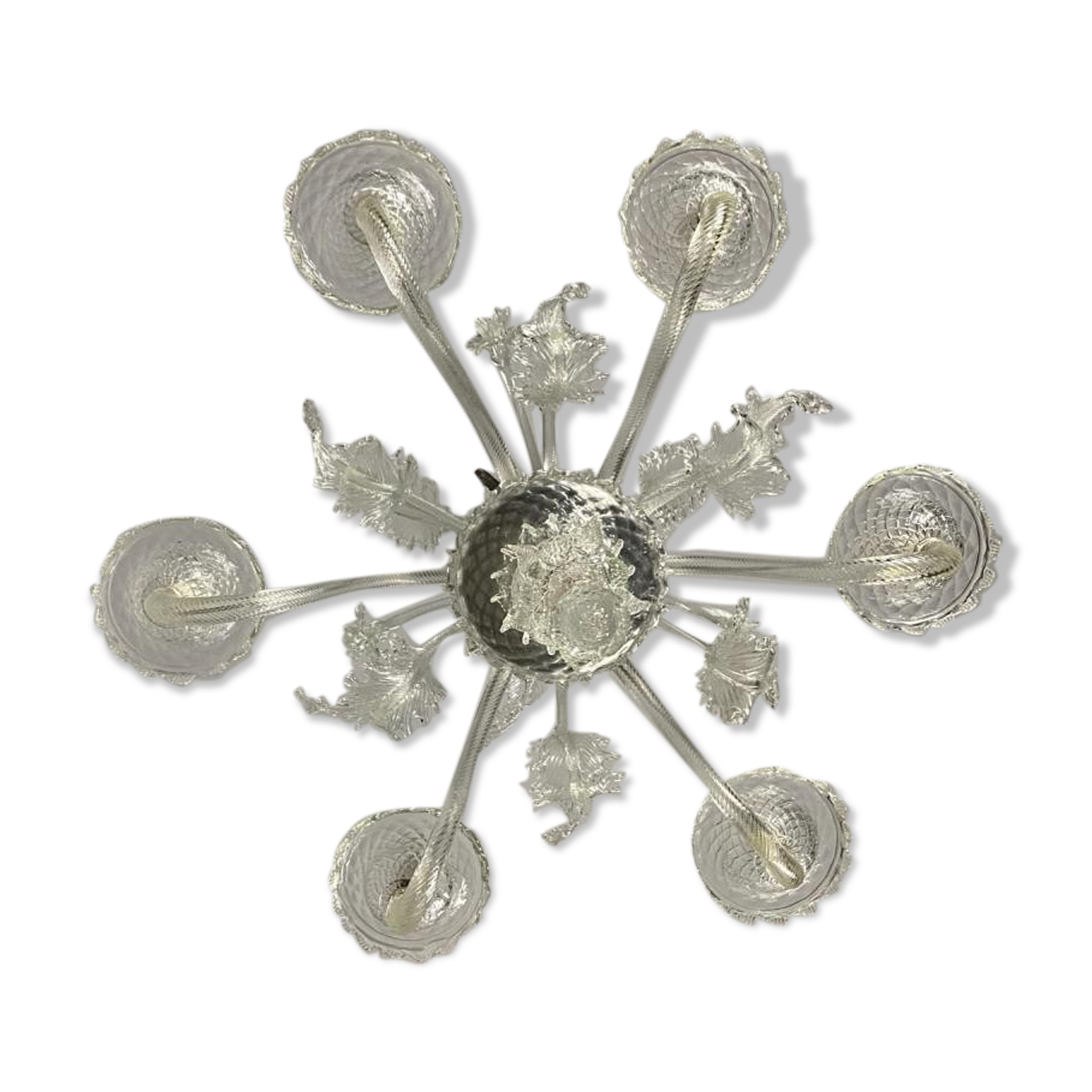 Venetian Lustre In Murano Glass 6 Arm Of Light