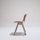 Set de 4 chaises empilables dsc 106 orange, Castelli, G. Piretti, 1970s