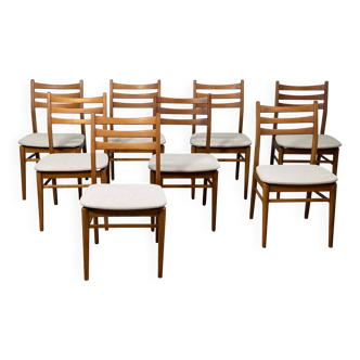 8 vintage Scandinavian design chairs from the 60s and 70s