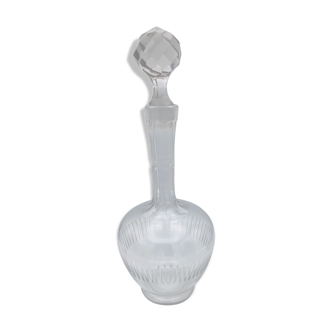 Fiole entirely in glass cut face cap