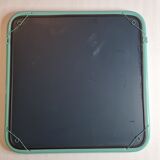 Vintage mirror in painted tubular steel of rectangular shape, 60 cm