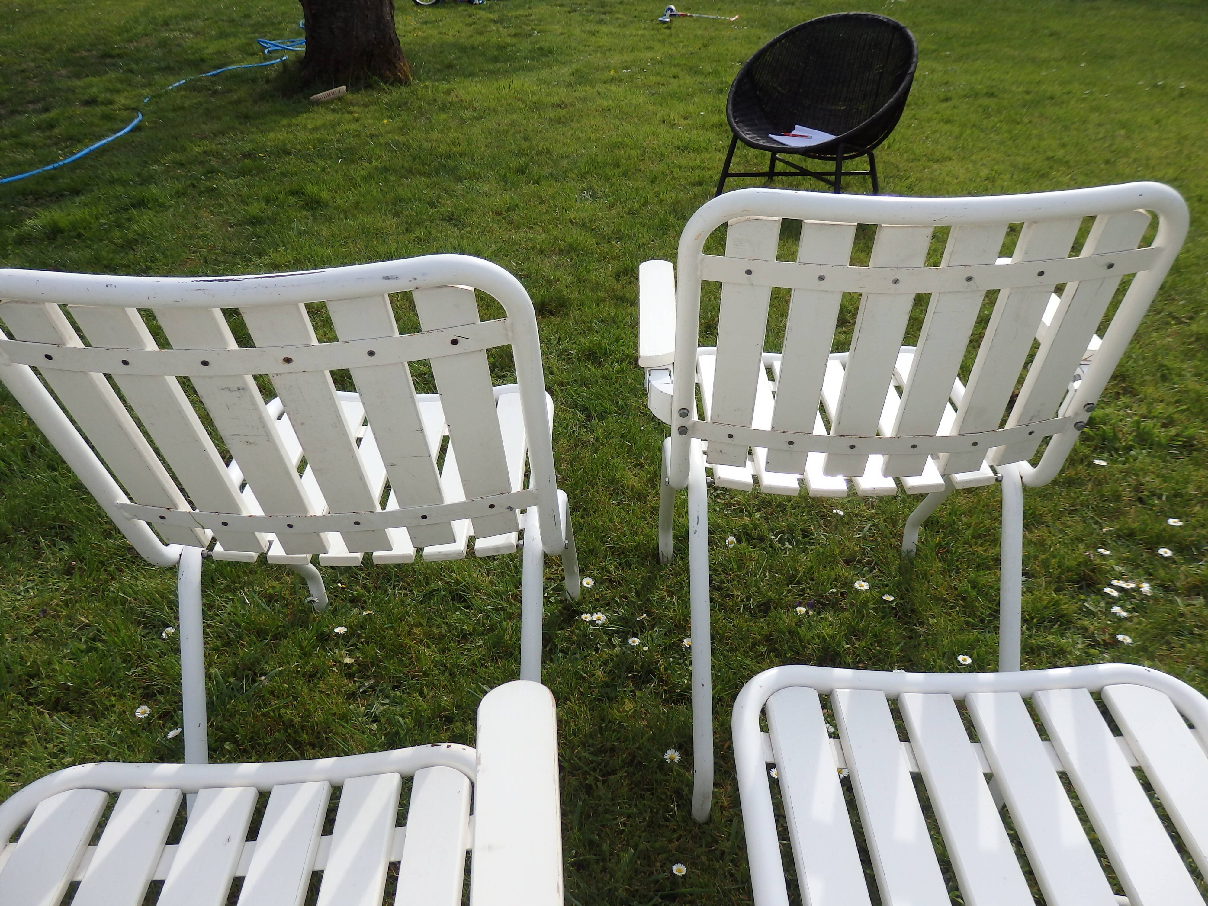Vintage garden chairs and armchairs H.E.M year 50/60