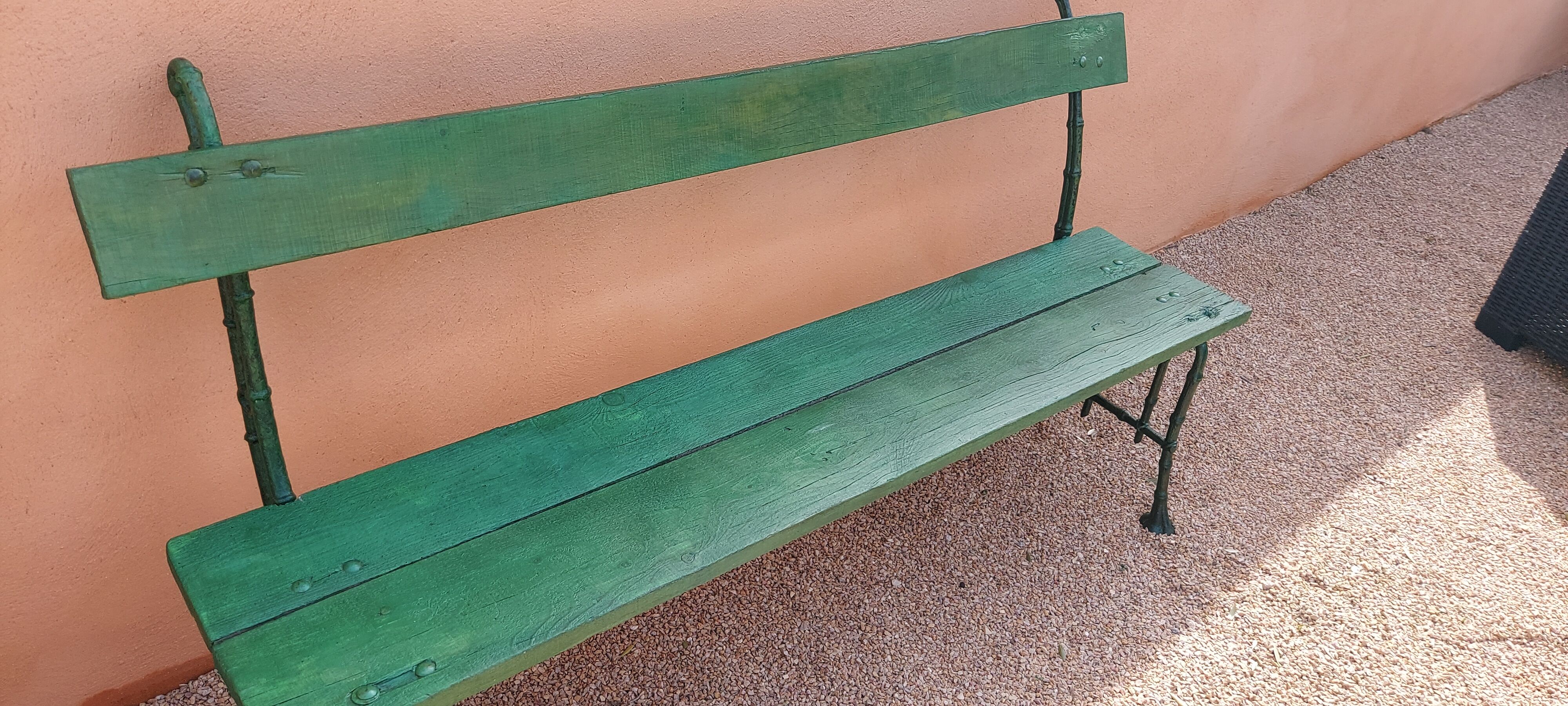 Outdoor garden bench 1900s