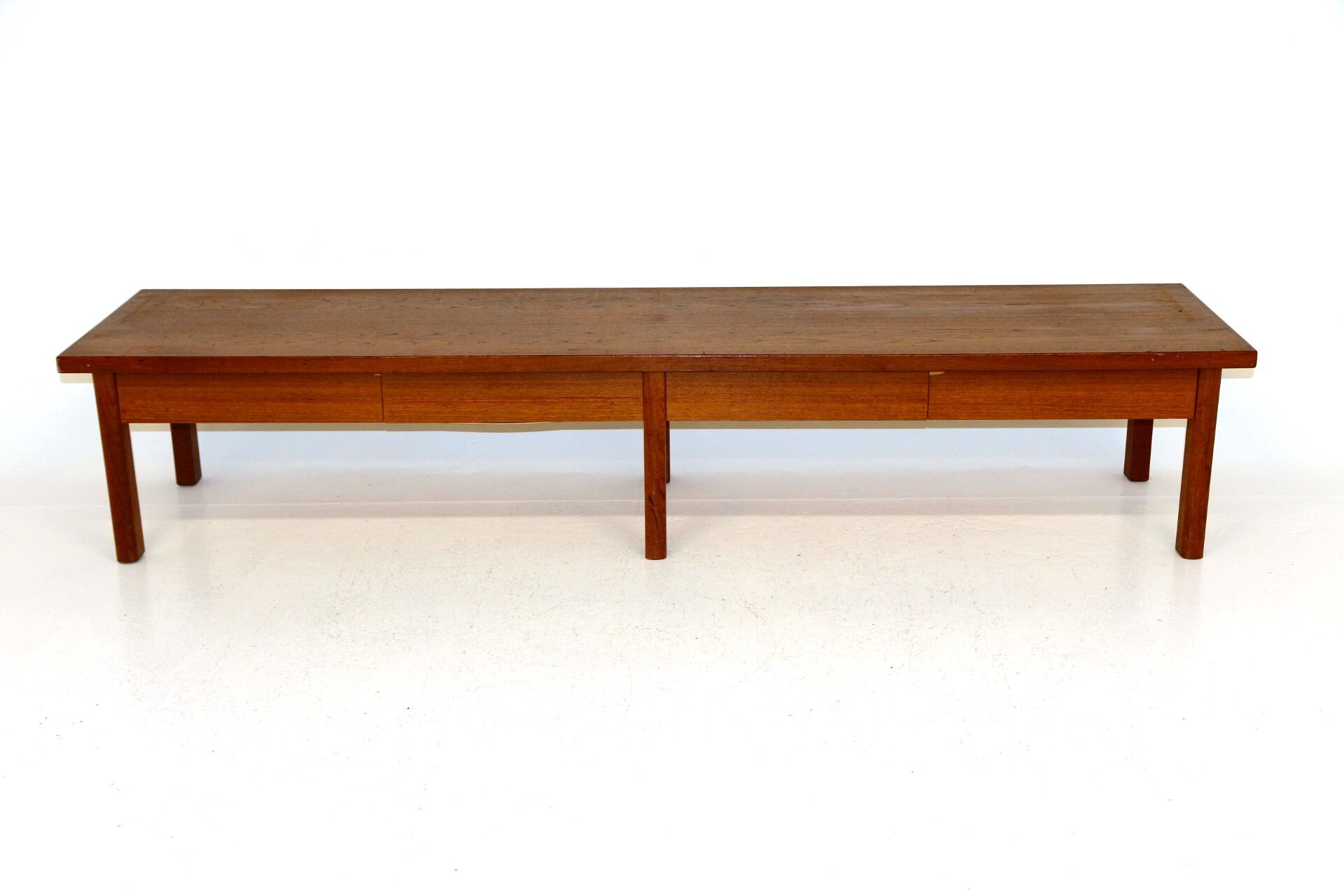 Minimalist teak bench, Sweden, 1960