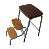 Tabouret marche-pied en formica années 70