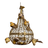 Golden metal birdcage – decorative work from the 20th century