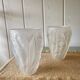 Pair of Art Deco lampshades in frosted glass signed Hubens