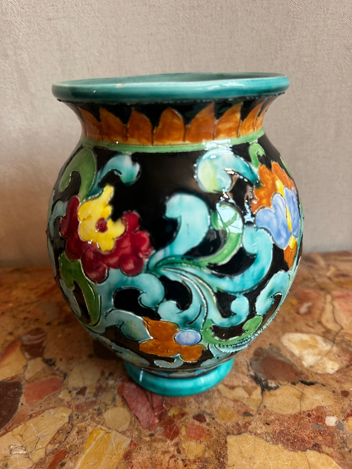 Vintage ceramic vase Cerart Monaco