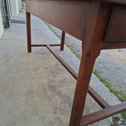 Rustic monastery farmhouse table, antique, 19th century, made of walnut.