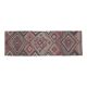 Boho Chic Turkish Pink Vintage Oushak Wool Runner Rug 82x271