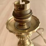 Bronze Lamp Base with Draped Decor Louis XVI Style