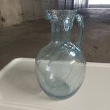 Biot blown glass decanter with ice cube tank
