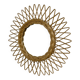 Woven wicker sun mirror