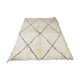 Tapis laine blanc berbere beni ouarain 180x255cm