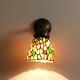 Tiffany lamp, stained glass and tin.