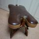 Brutalist Bedouin Camel Saddle Stool Ottoman in leather,1970s