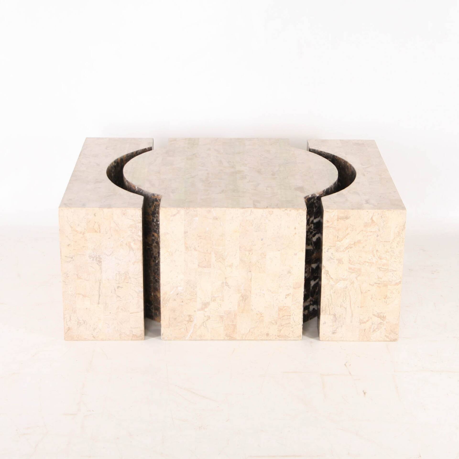 Coffee table in faux marble
