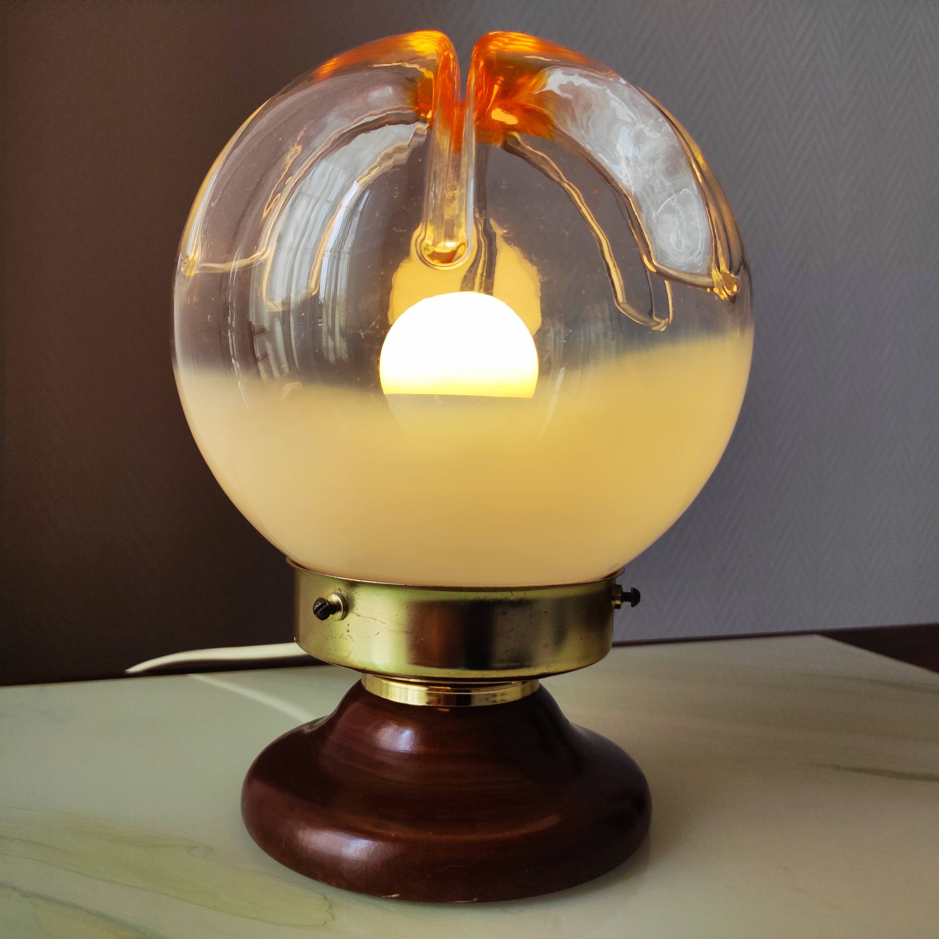 Vintage Mazzega 1970 Murano glass lamp