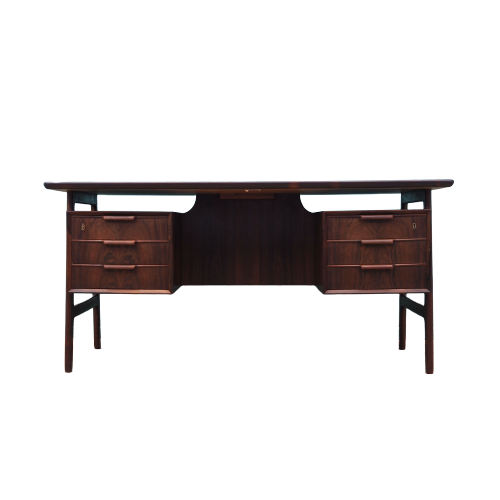 Rosewood desk, Danish design, 1970s, made by Omann Jun