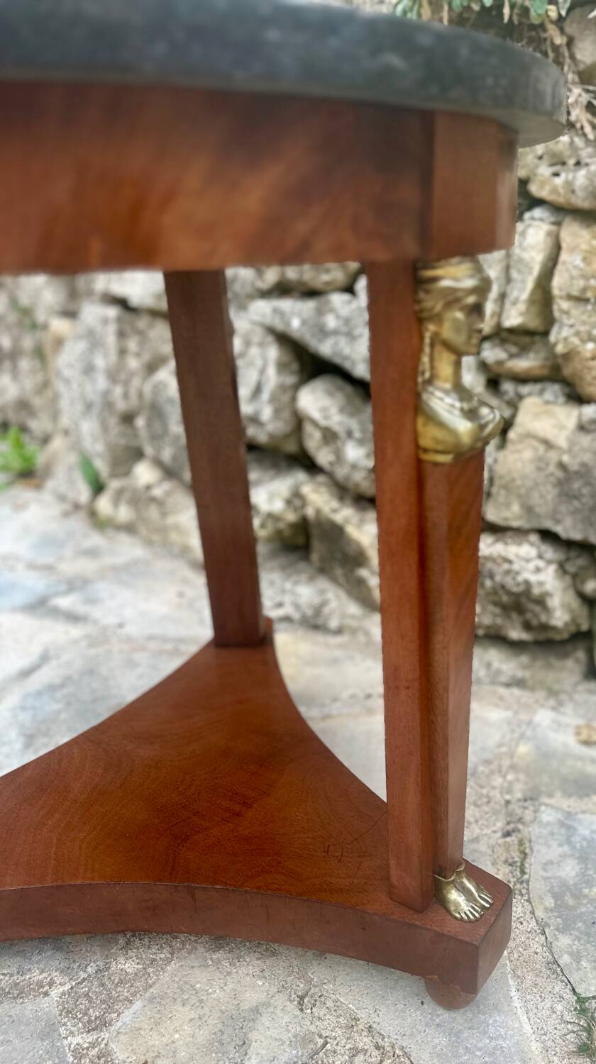 Mahogany Pedestal Table Return from Egypt 20th Century