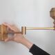 Pair of brass sconces 60/70s