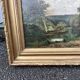 19th century painting, signed Vor Janin 1883 – Lively landscape by the water