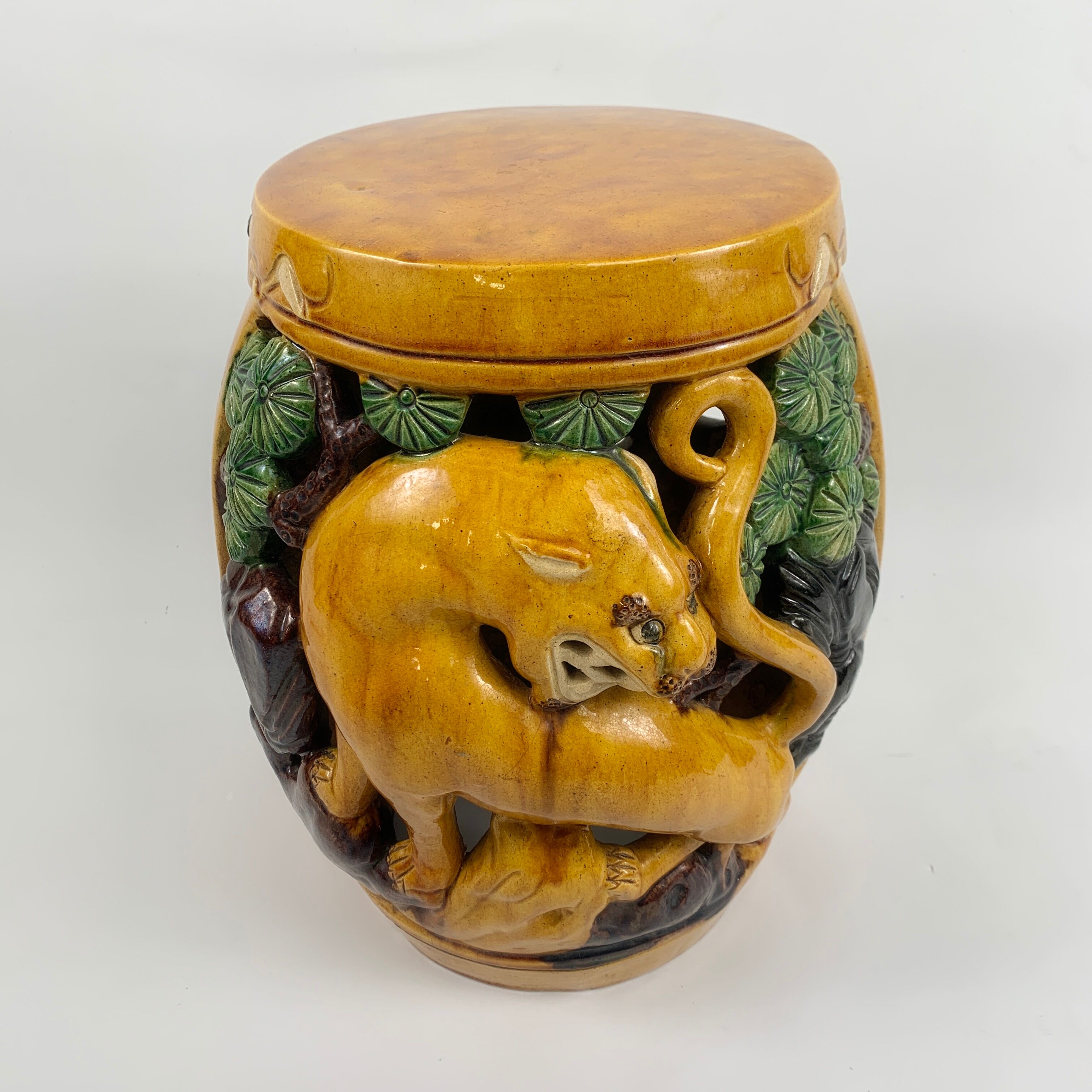 Ceramic garden stool Sancai china early twentieth century