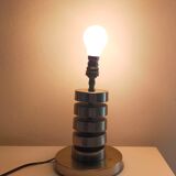 Vintage metal chrome spiral lamp foot