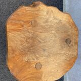 Side table in raw wood