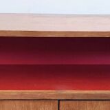 Meuble bas moderniste buffet bibliothèque vitrine  1960 / 70s