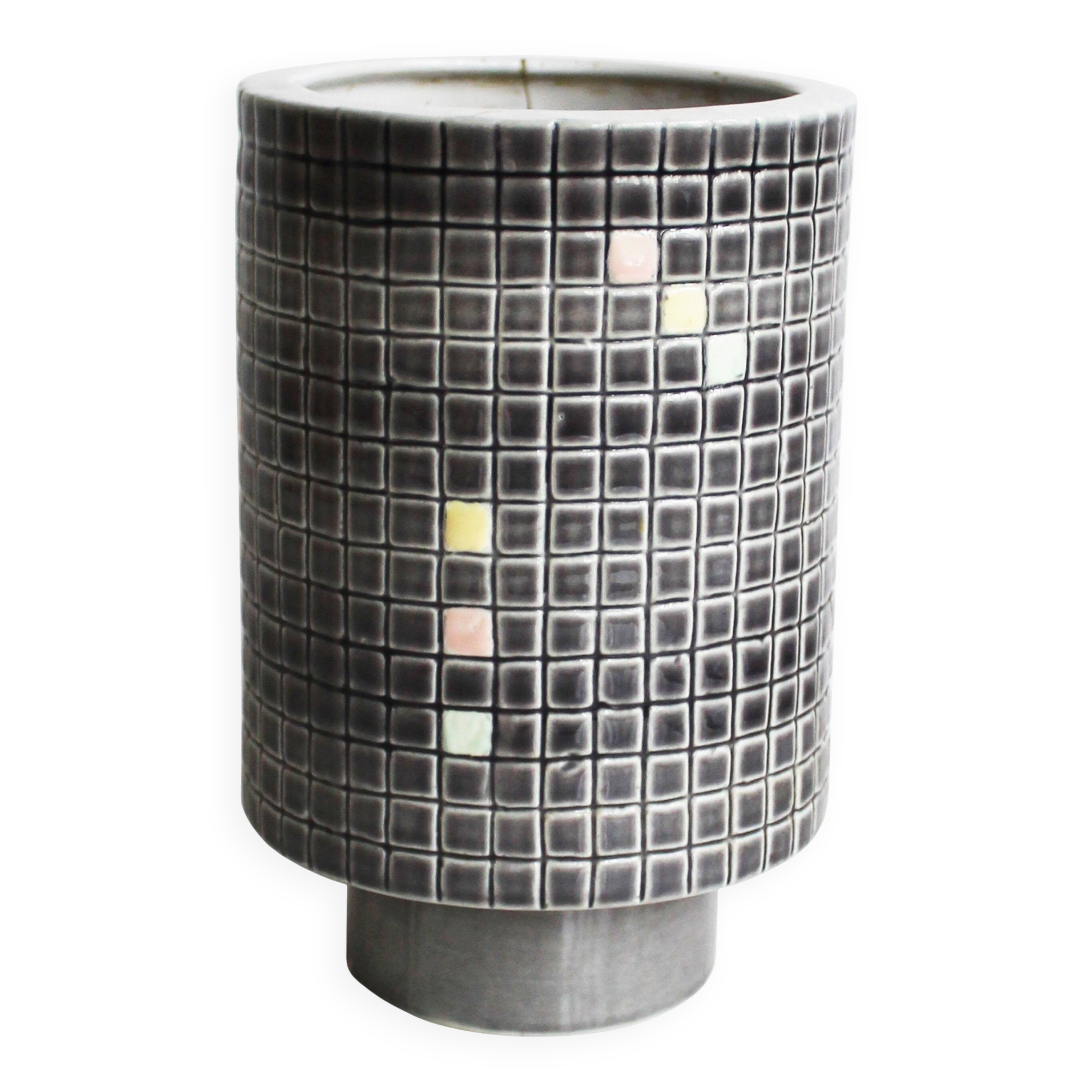 1960s Ceramic Mosaic Vase