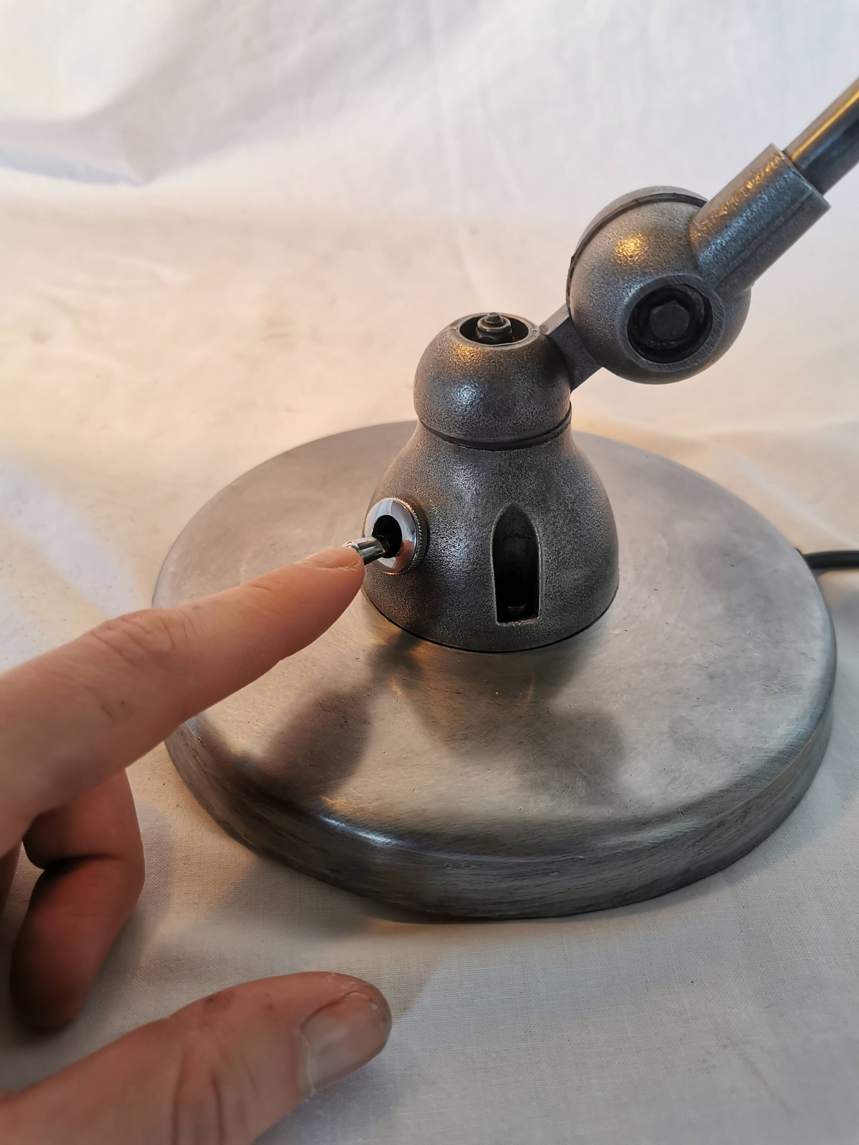 Jieldé SI333 lamp, raw steel, Lyon, France