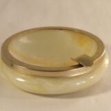 Ashtray in onyx and brass