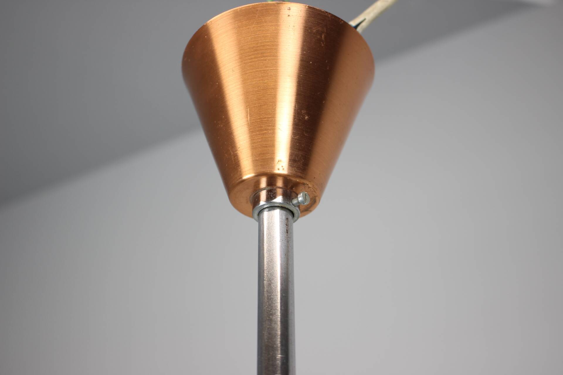 Lustre en verre et chrome Drukov Brno, Tchécoslovaquie, années 1970