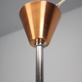 Lustre en verre et chrome Drukov Brno, Tchécoslovaquie, années 1970