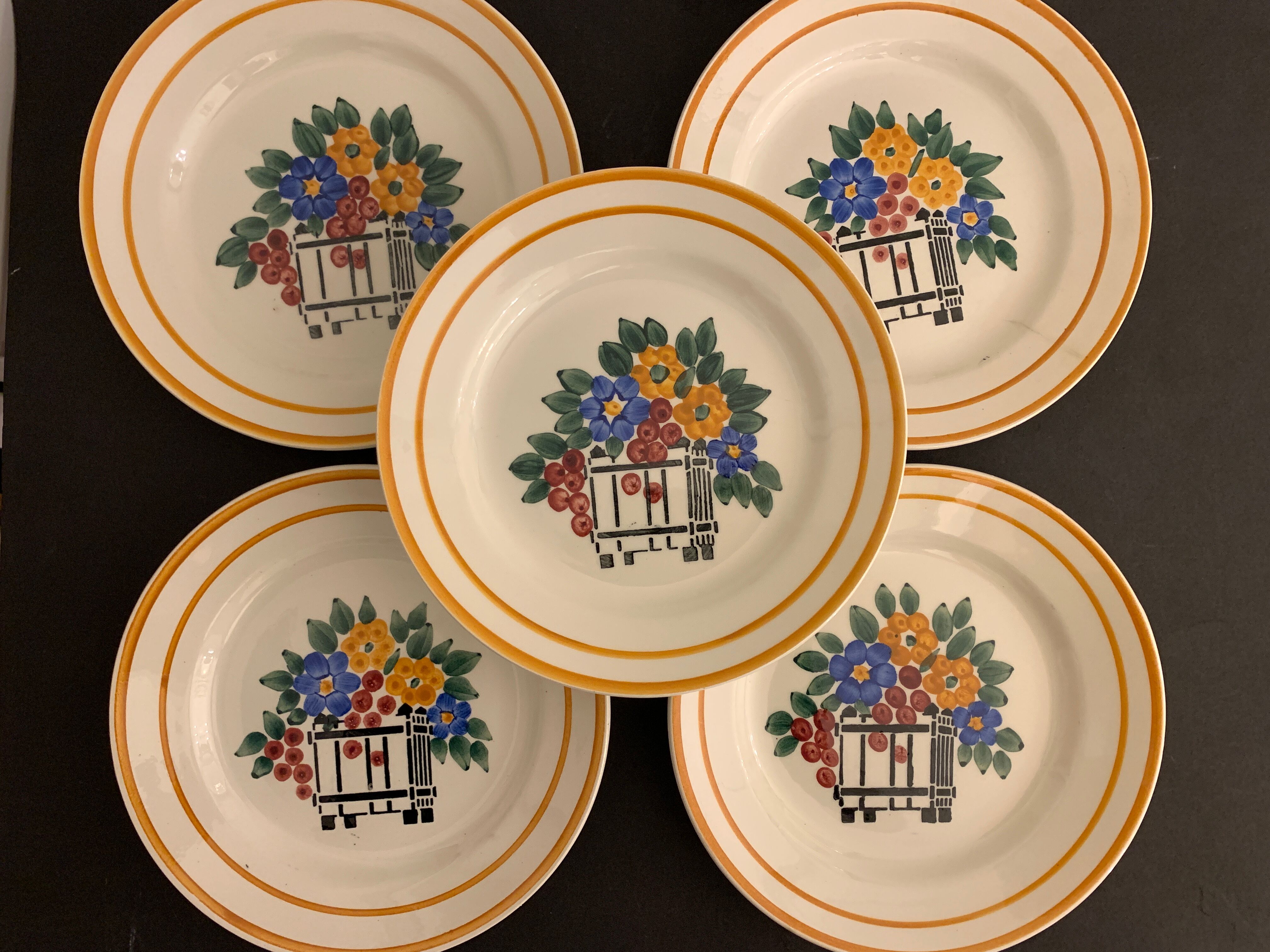 10 flat plates model Fleuri, HBCM, 1950