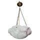 Great design extra large size Art Deco white alabaster chandelier, 1950s