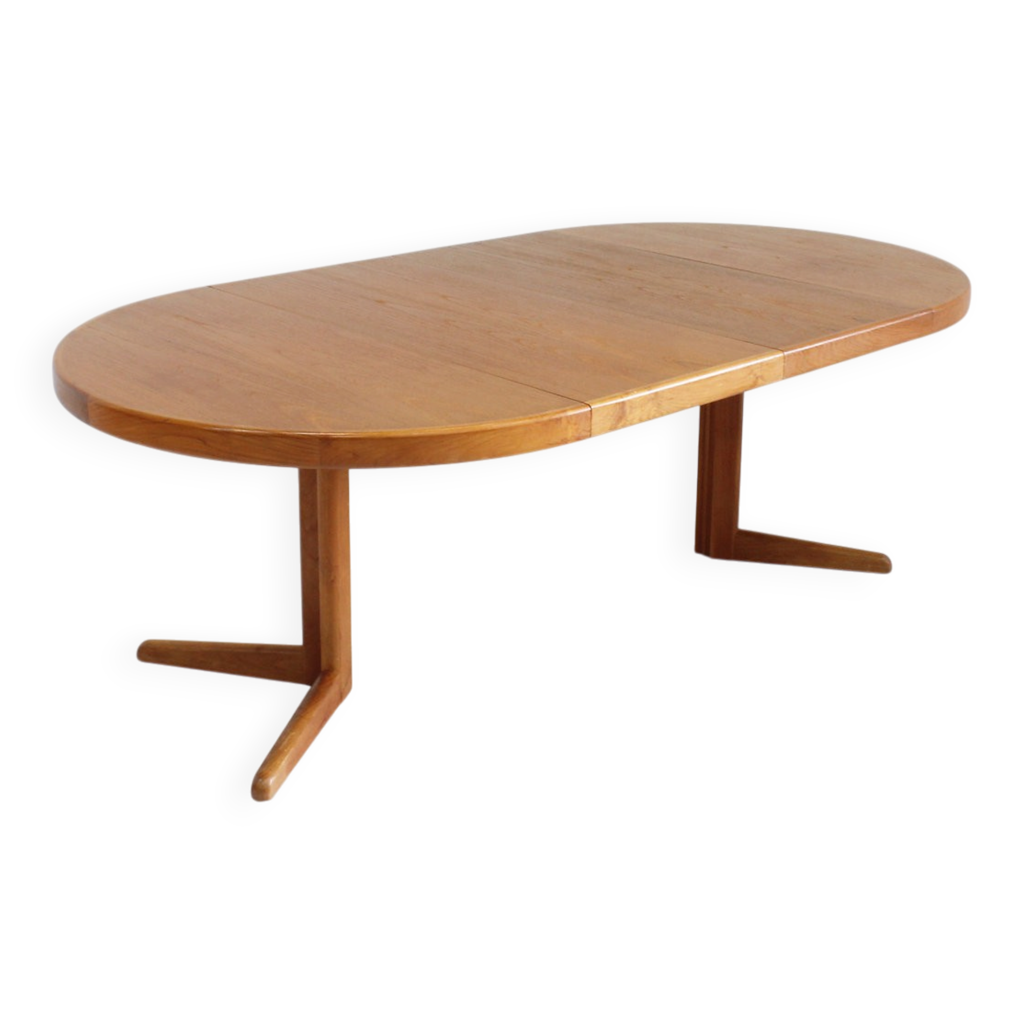 Vintage Danish round extendable dining table teak by Bramin 1960s