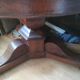 Table guéridon dessus marbre Napoléon III , pied central