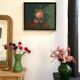 Framed antique oil painting