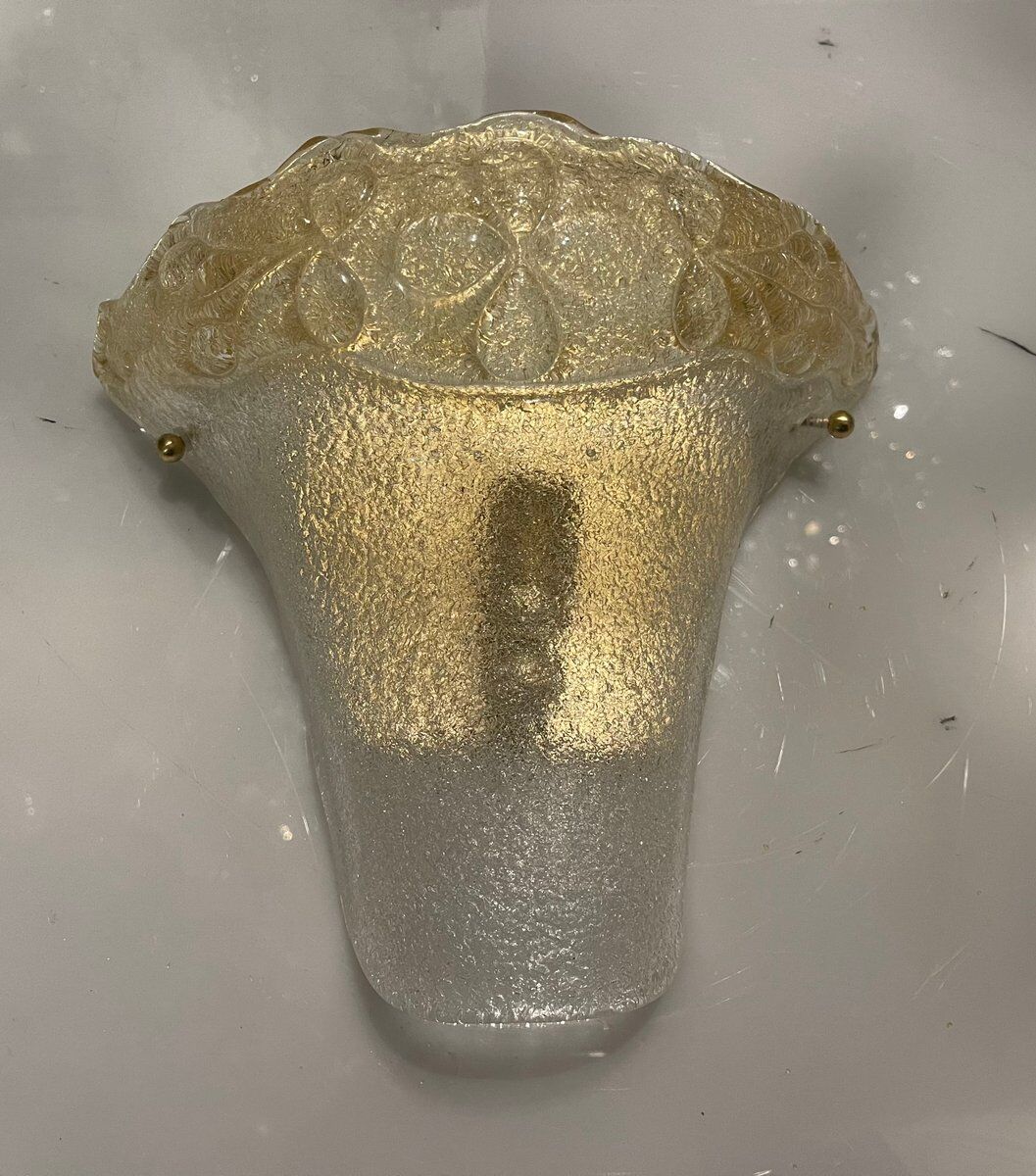 2 murano glass sconces, 1980s