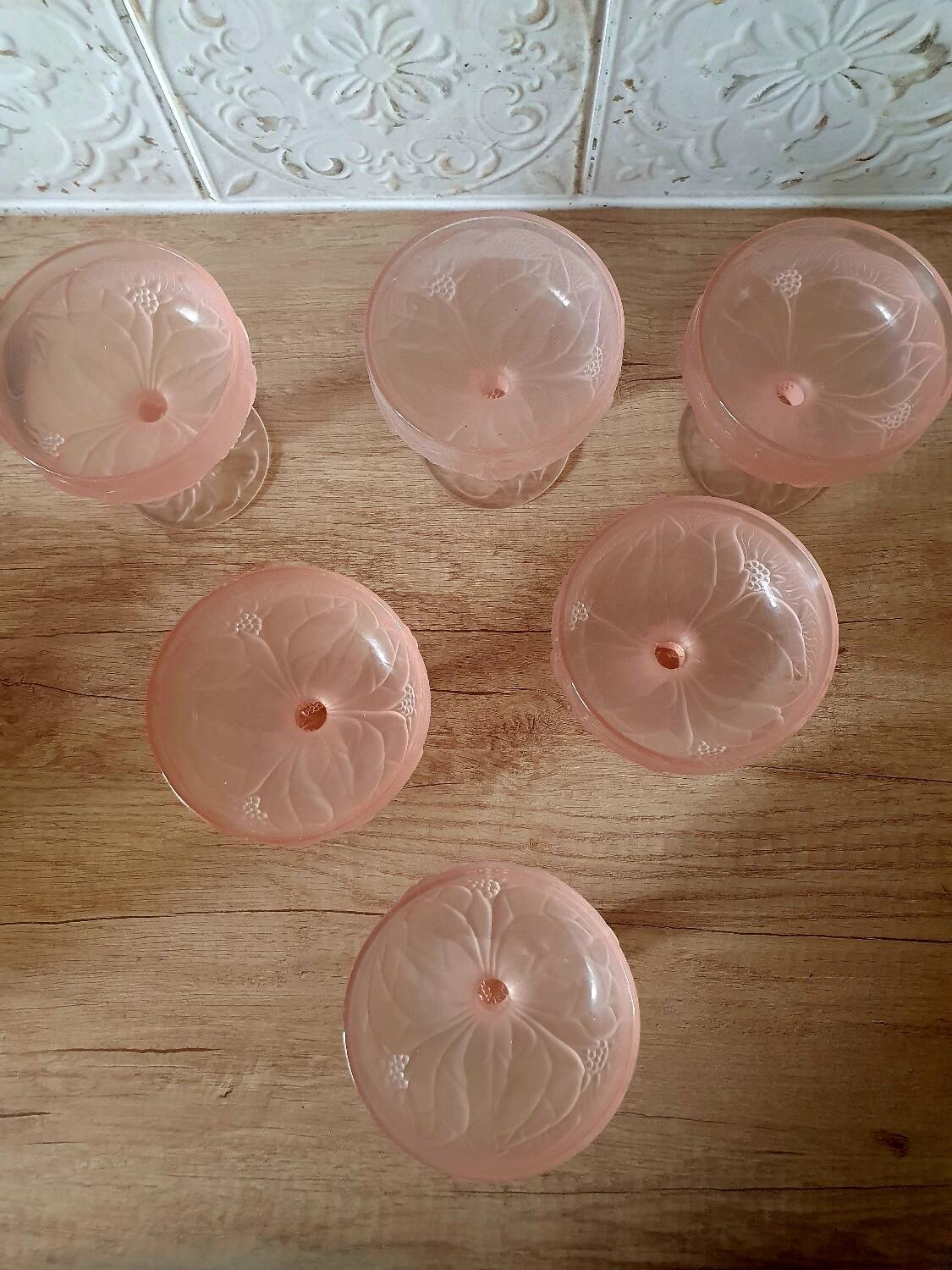 Pink dessert service