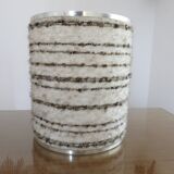 Brushed aluminum lamp and chrome aluminum typical 70s