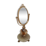 Mirror table vintage with foot psyche marble 26cm