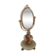 Mirror table vintage with foot psyche marble 26cm