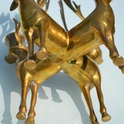 Ancien bougeoir cerf en laiton